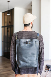 Men's Italian leather backpack