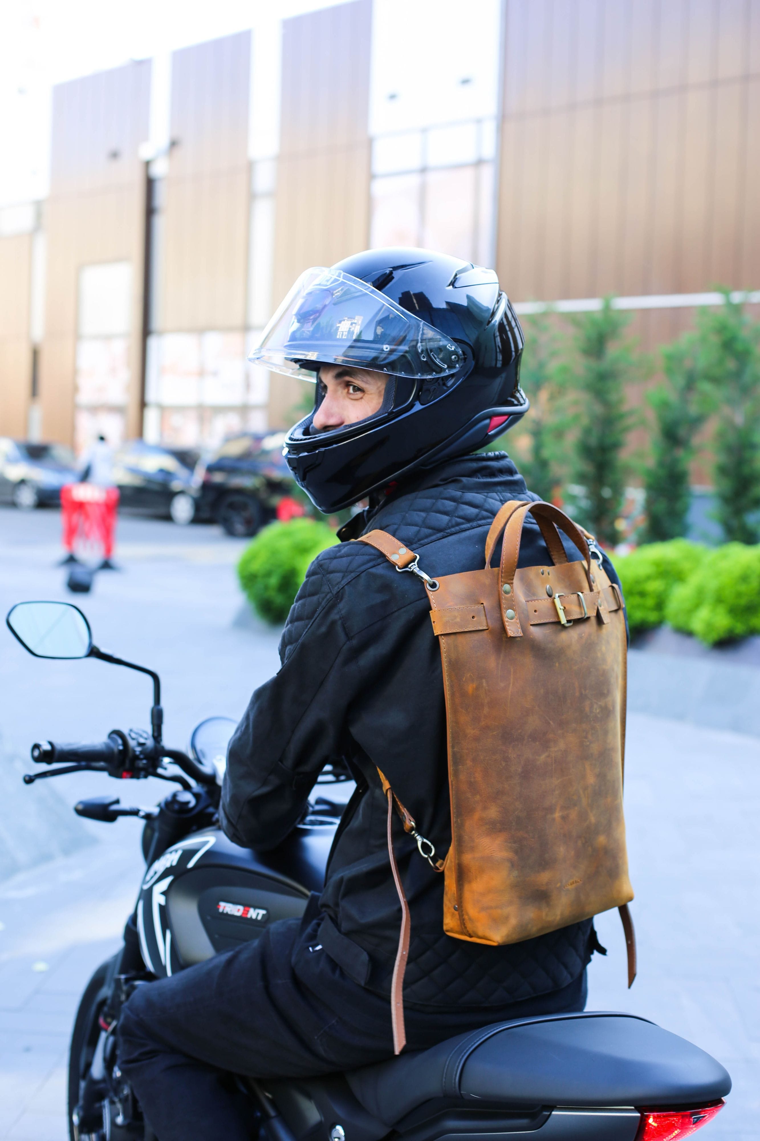 backpack for leather jacket