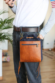 mens leather fanny packs