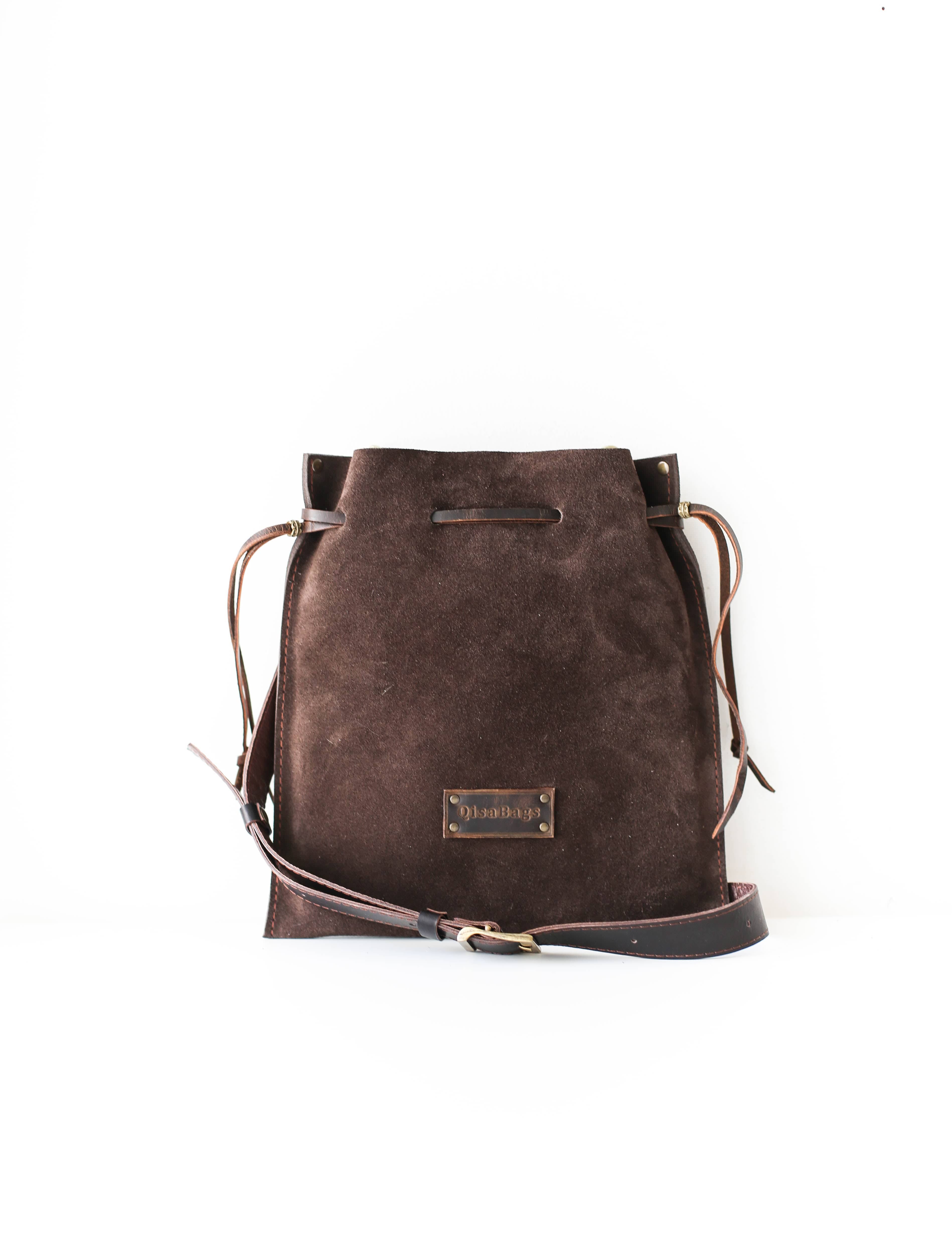 dark brown pouch