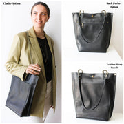 Black Leather Bag for women
