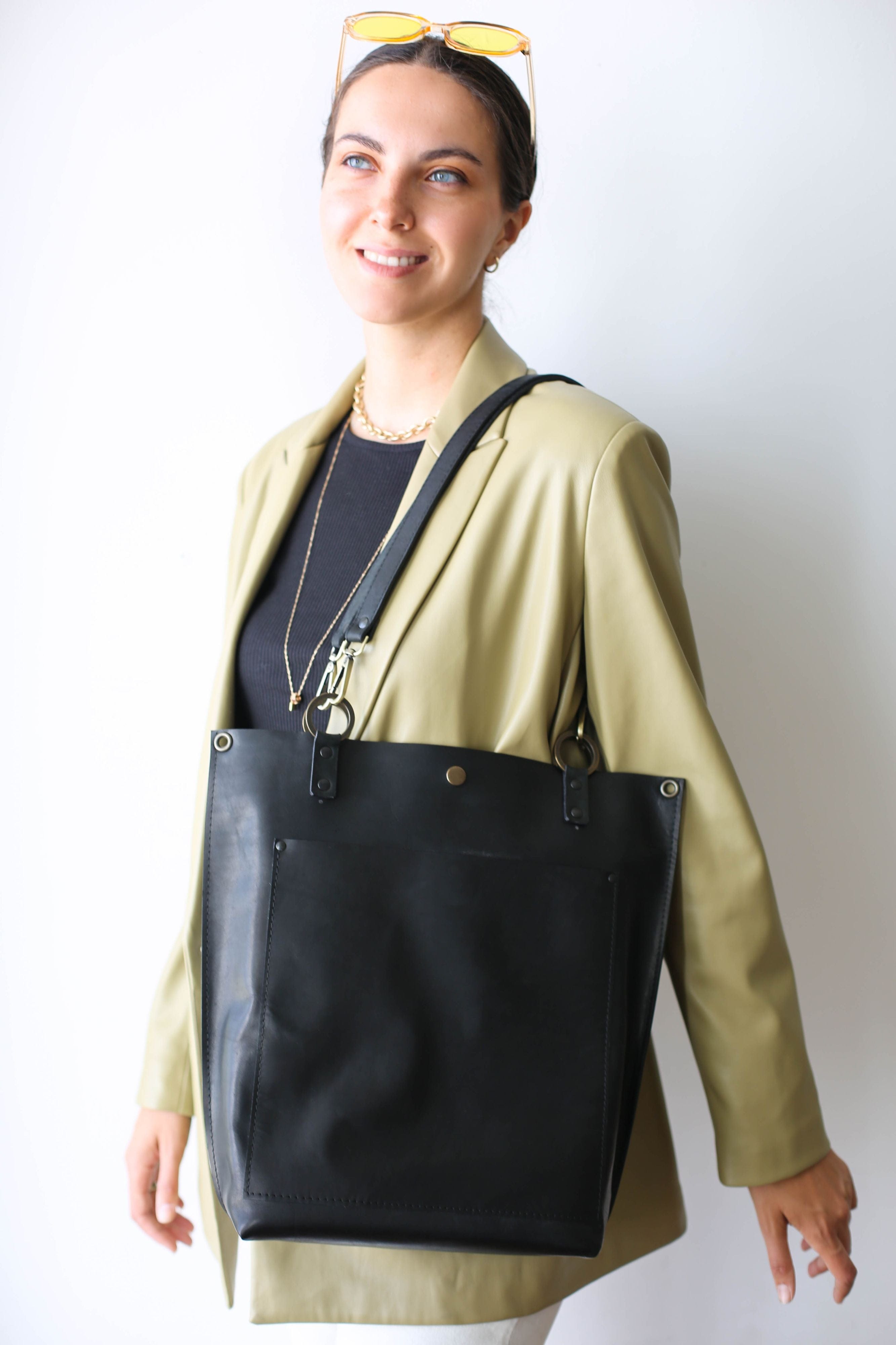 large leather bag