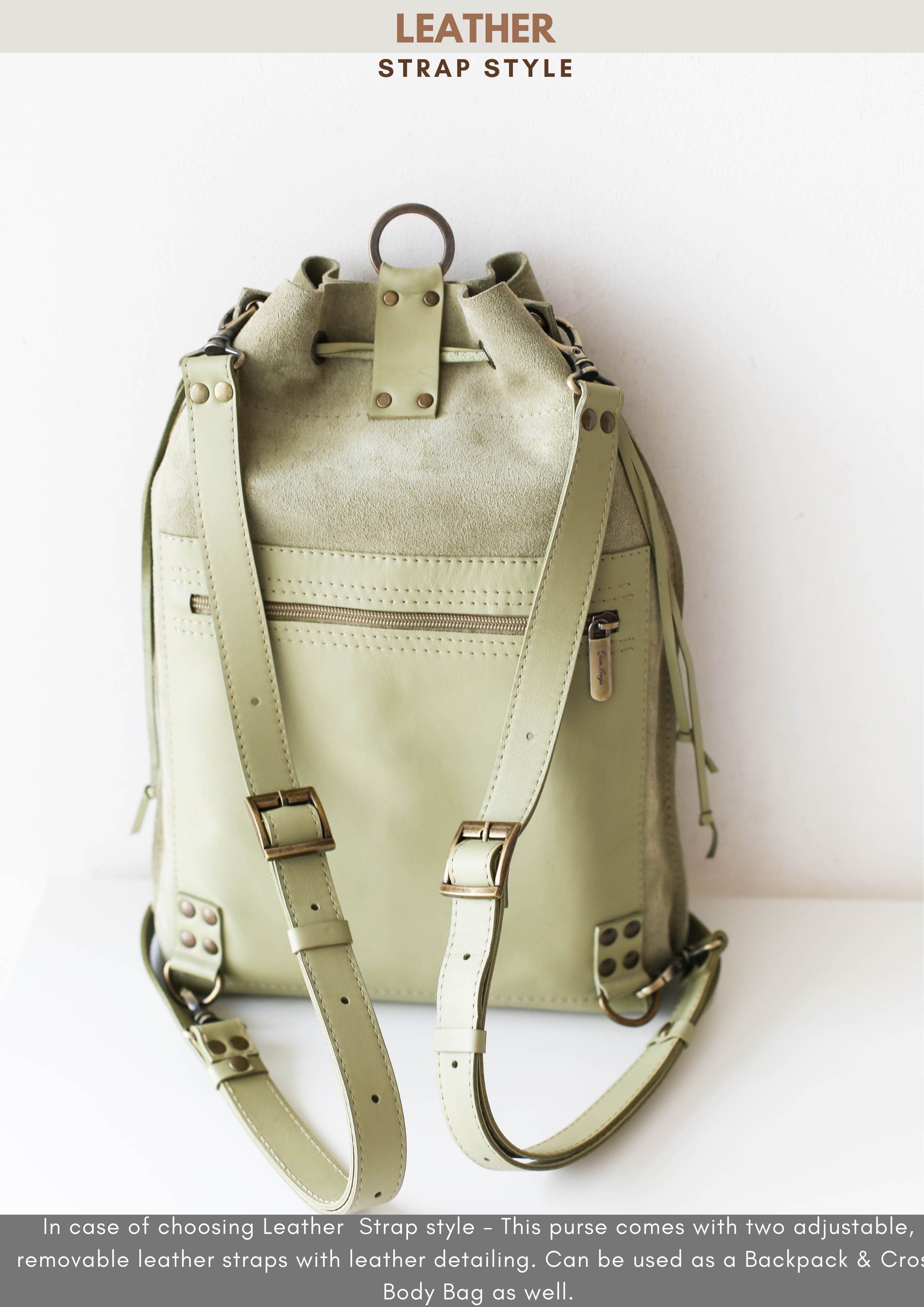 olive green leather bag 