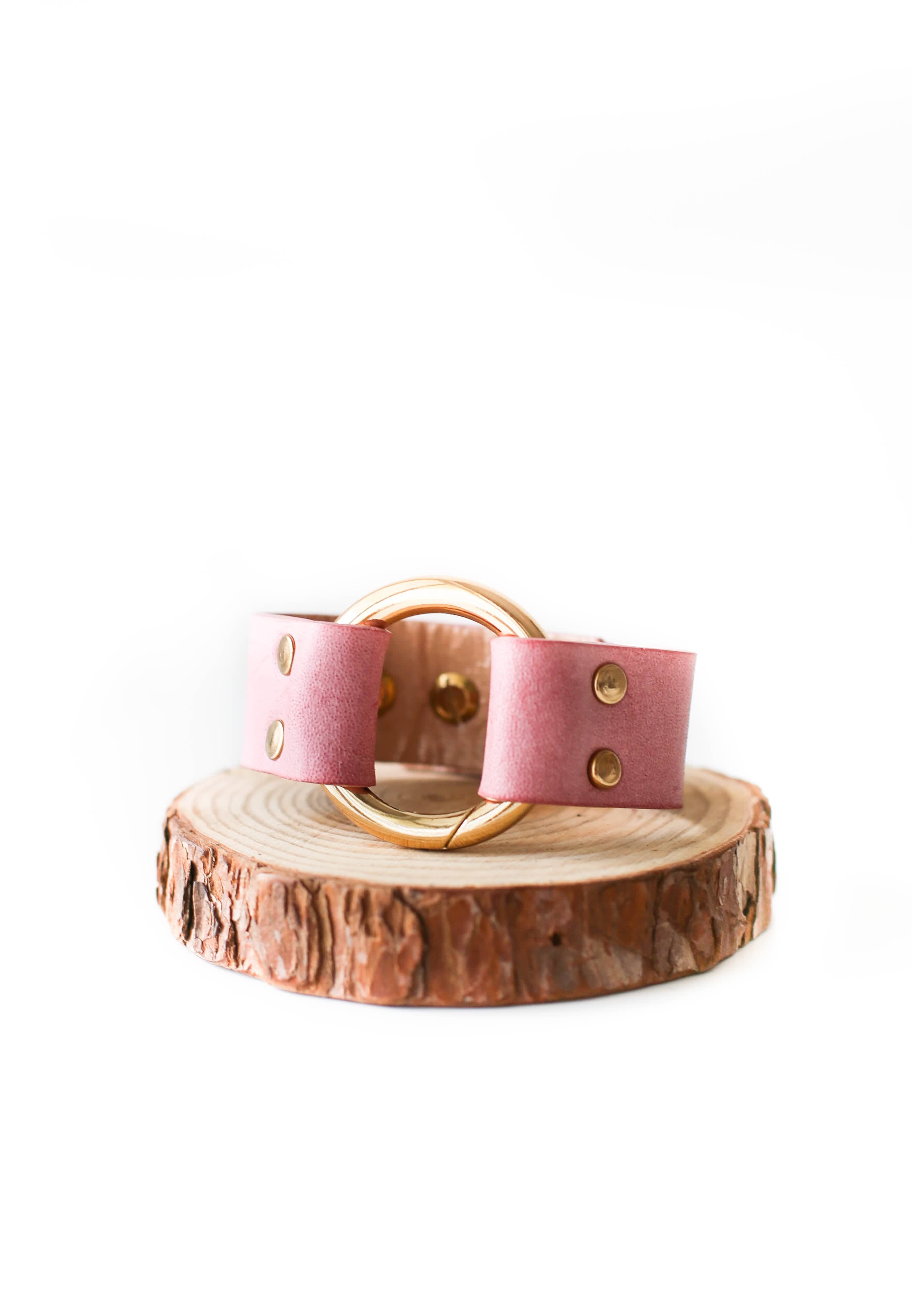 Pink Leather Bracelet