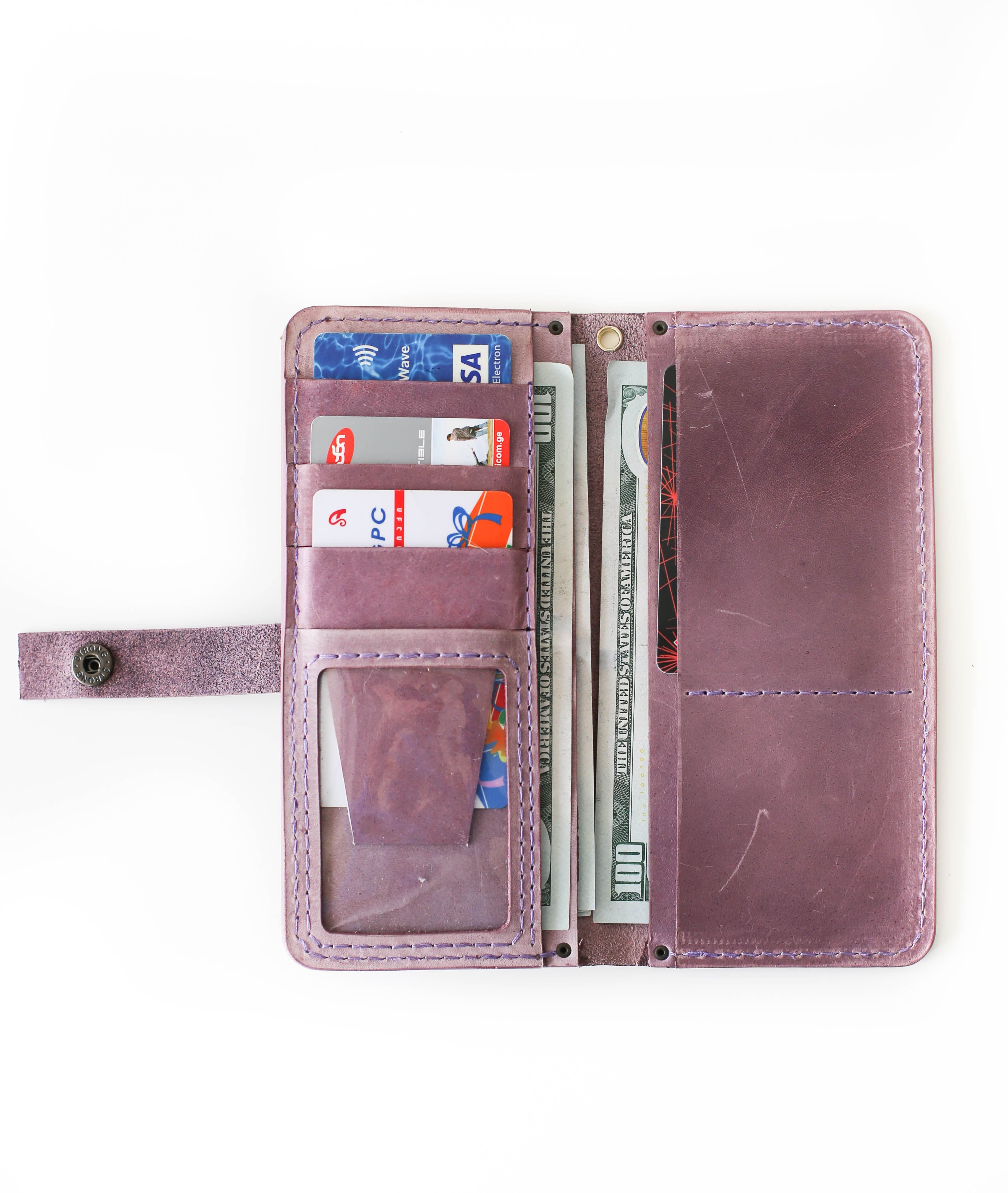 ★lemasque★ Dow Soft Women's Leather Card Wallet Dusty Purp MUSINSA | LEMASQUE Dowoo Compact Business Card Bill Women's
