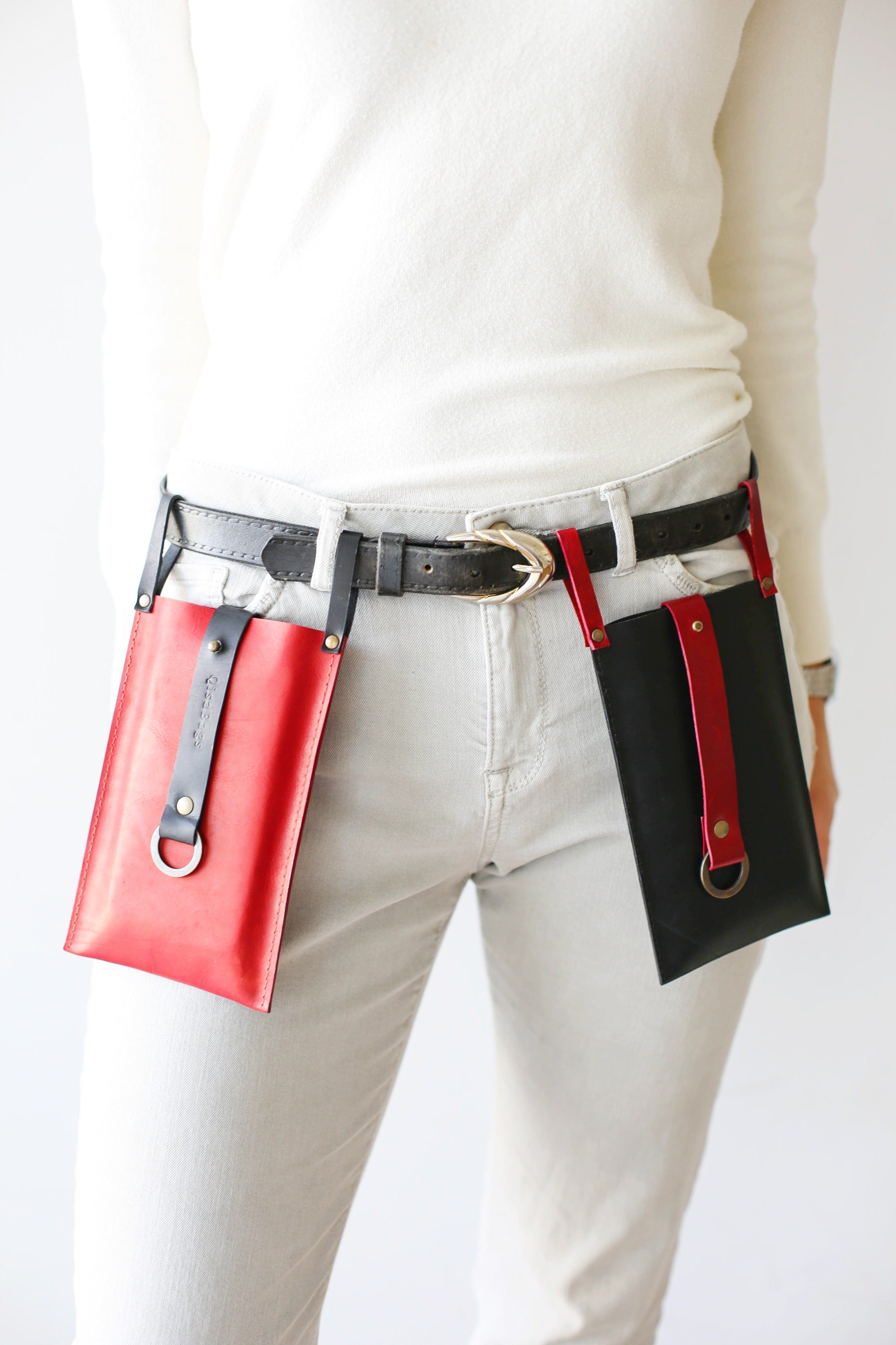 Handmade leather belt bag