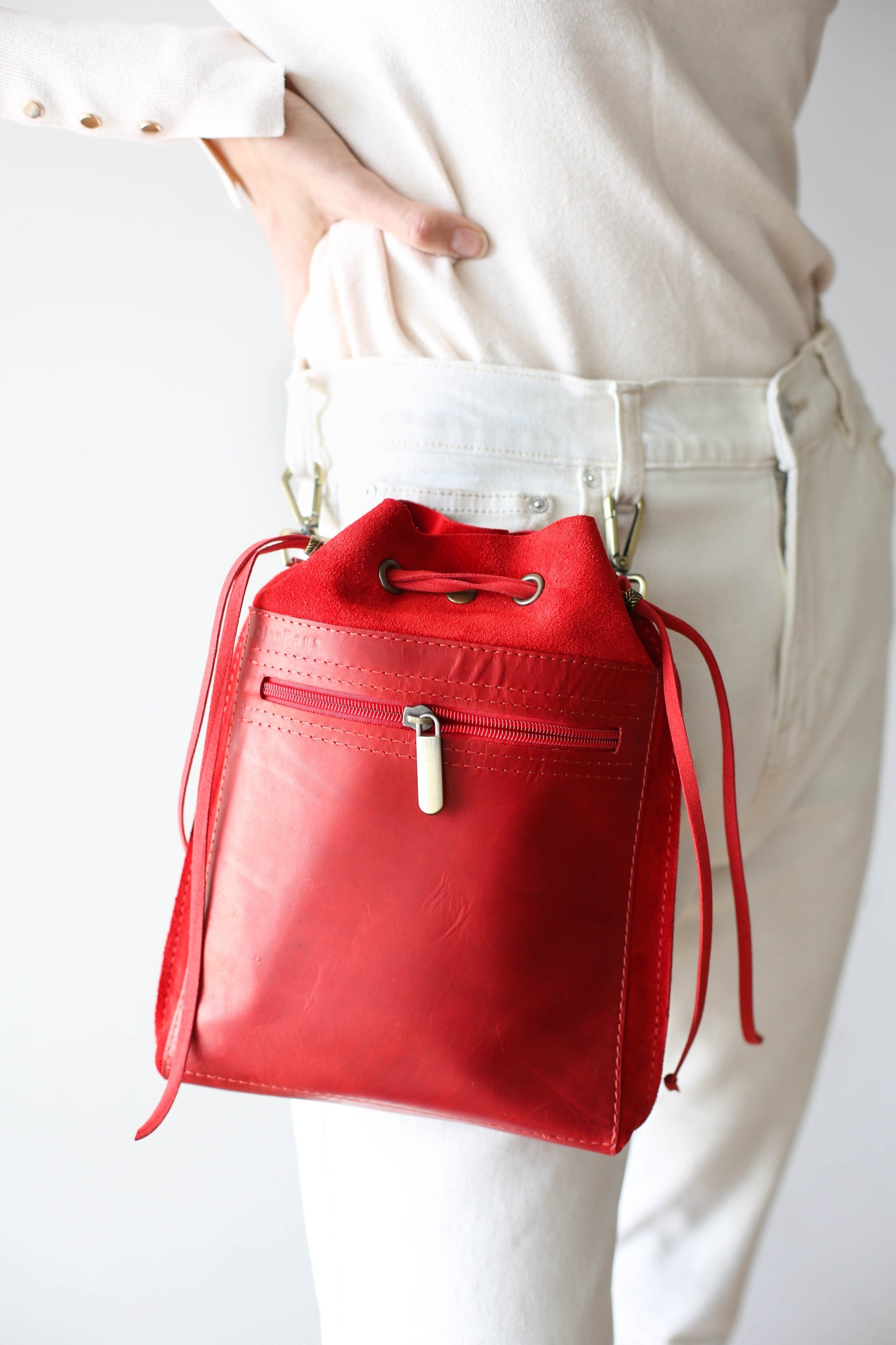 leather drawstring pouches