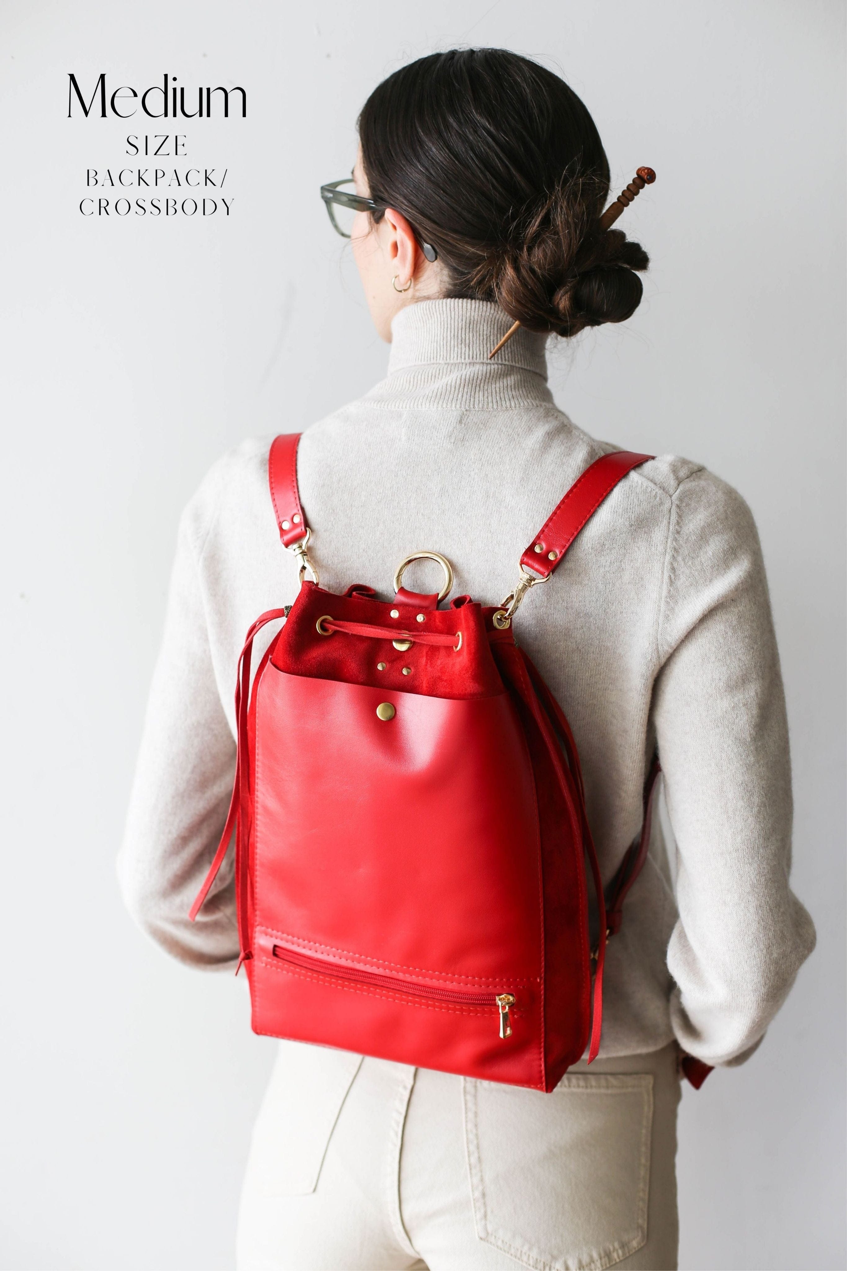 leather backpack for women