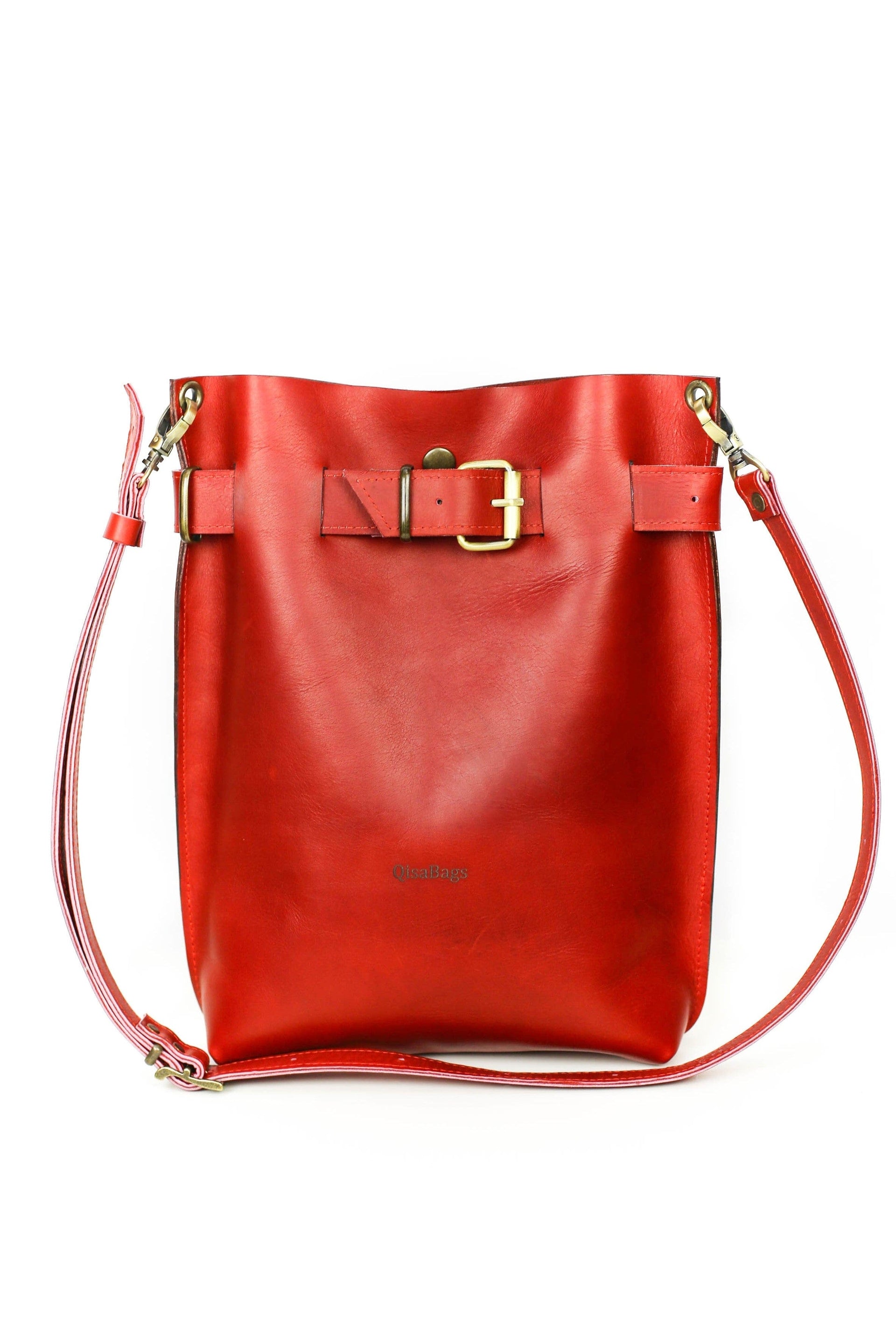 Red Leather Backpack, Red Leather Crossbody Bag