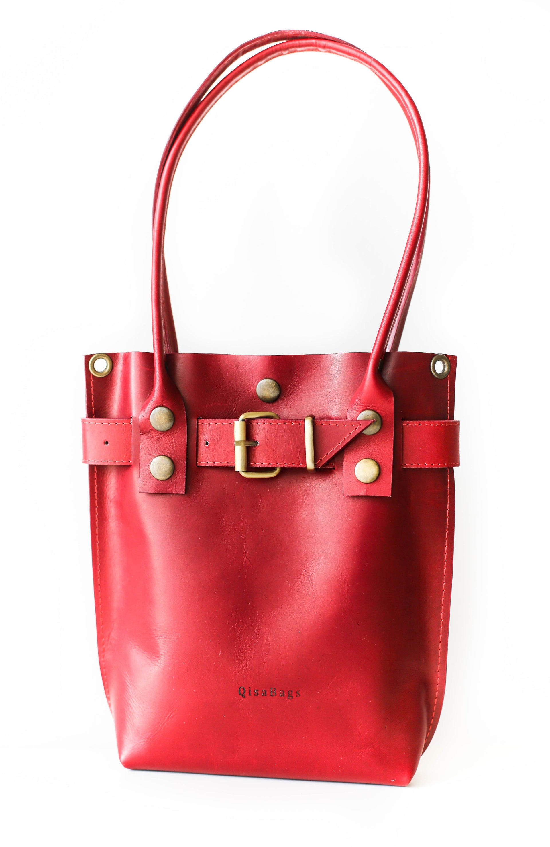 Red Leather Crossbody Purse