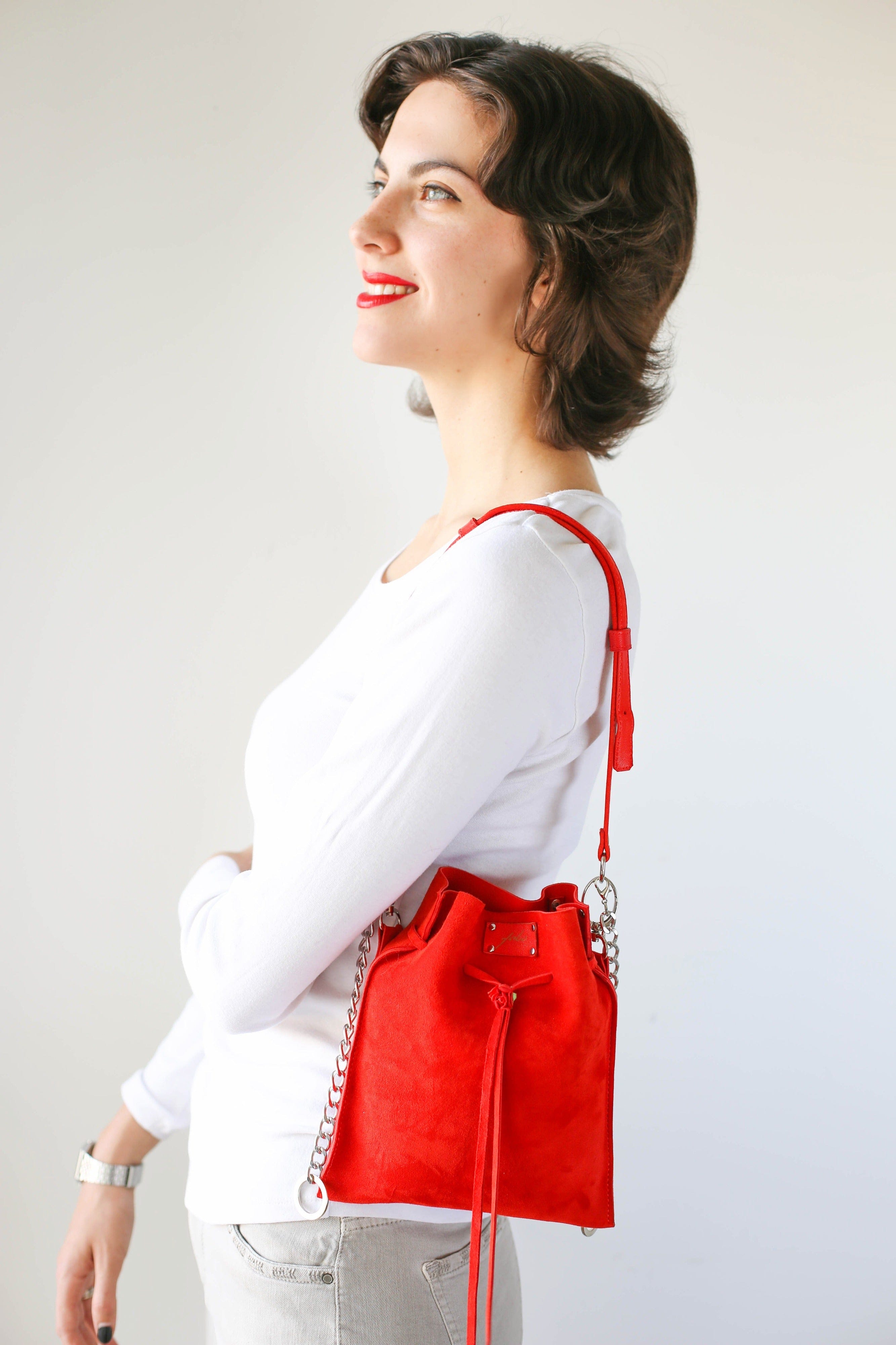 Red Leather Handbag