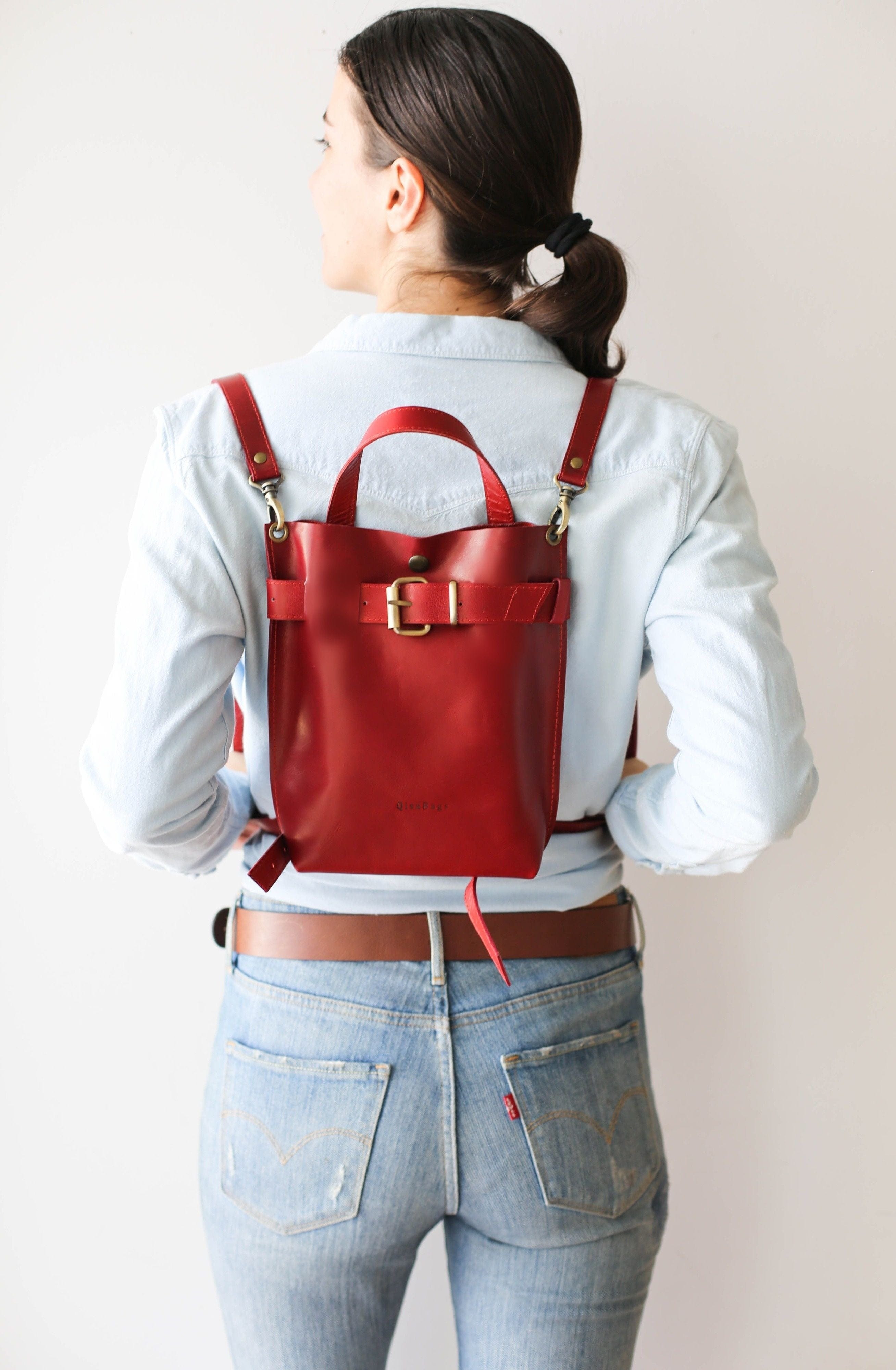 leather backpack purses