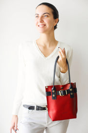 leather red purse