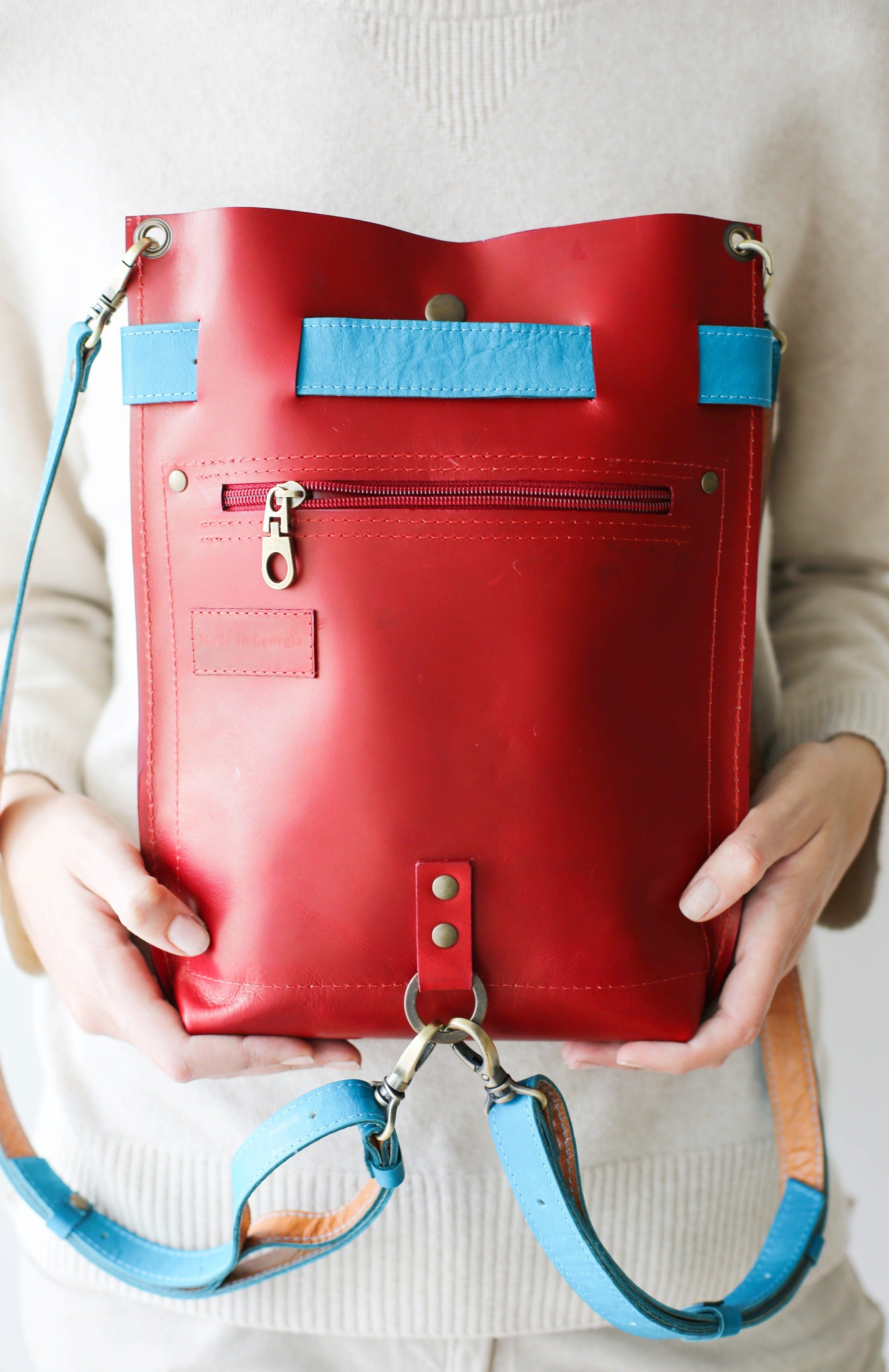 leather red purse 