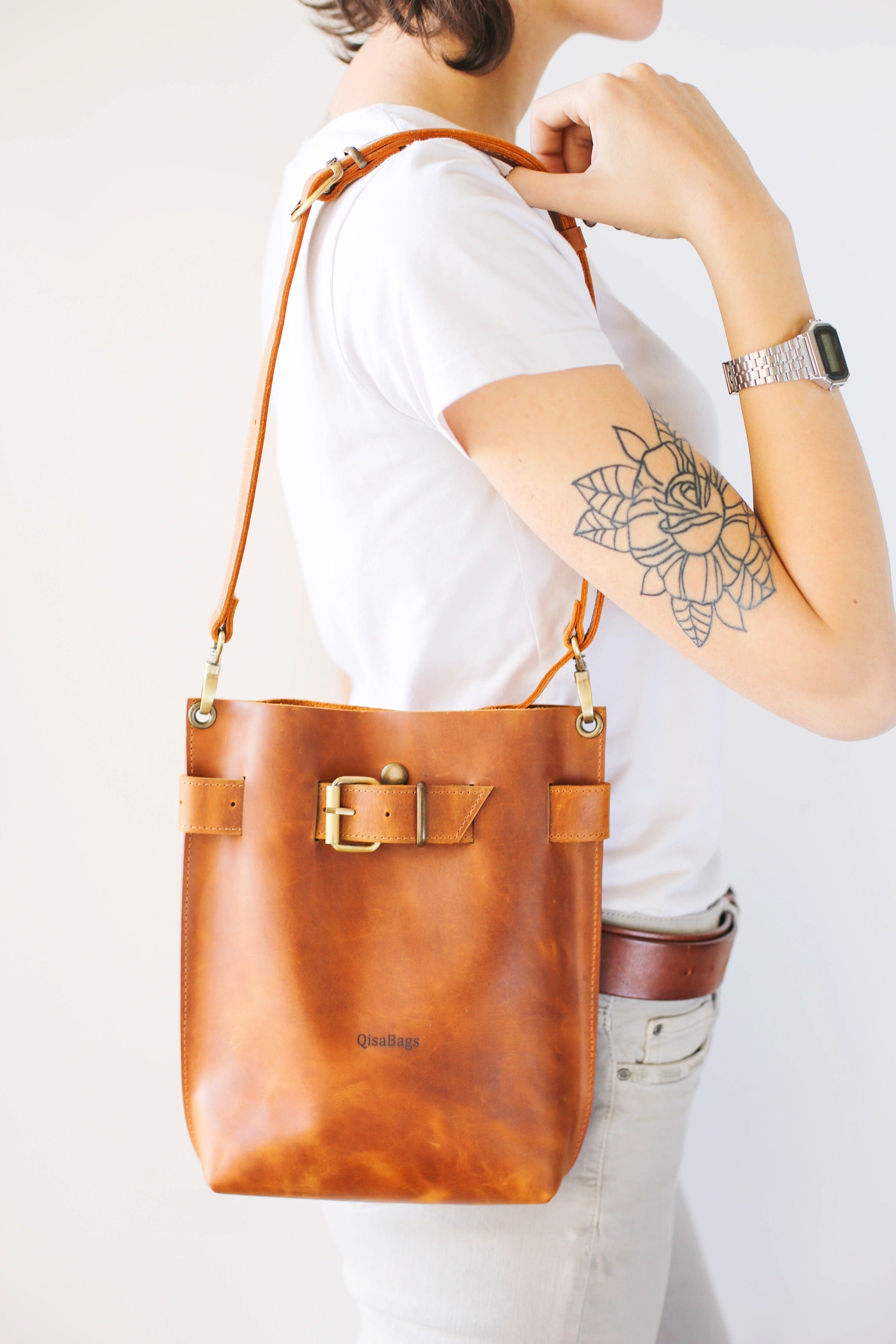 Brown Leather Crossbody Purse