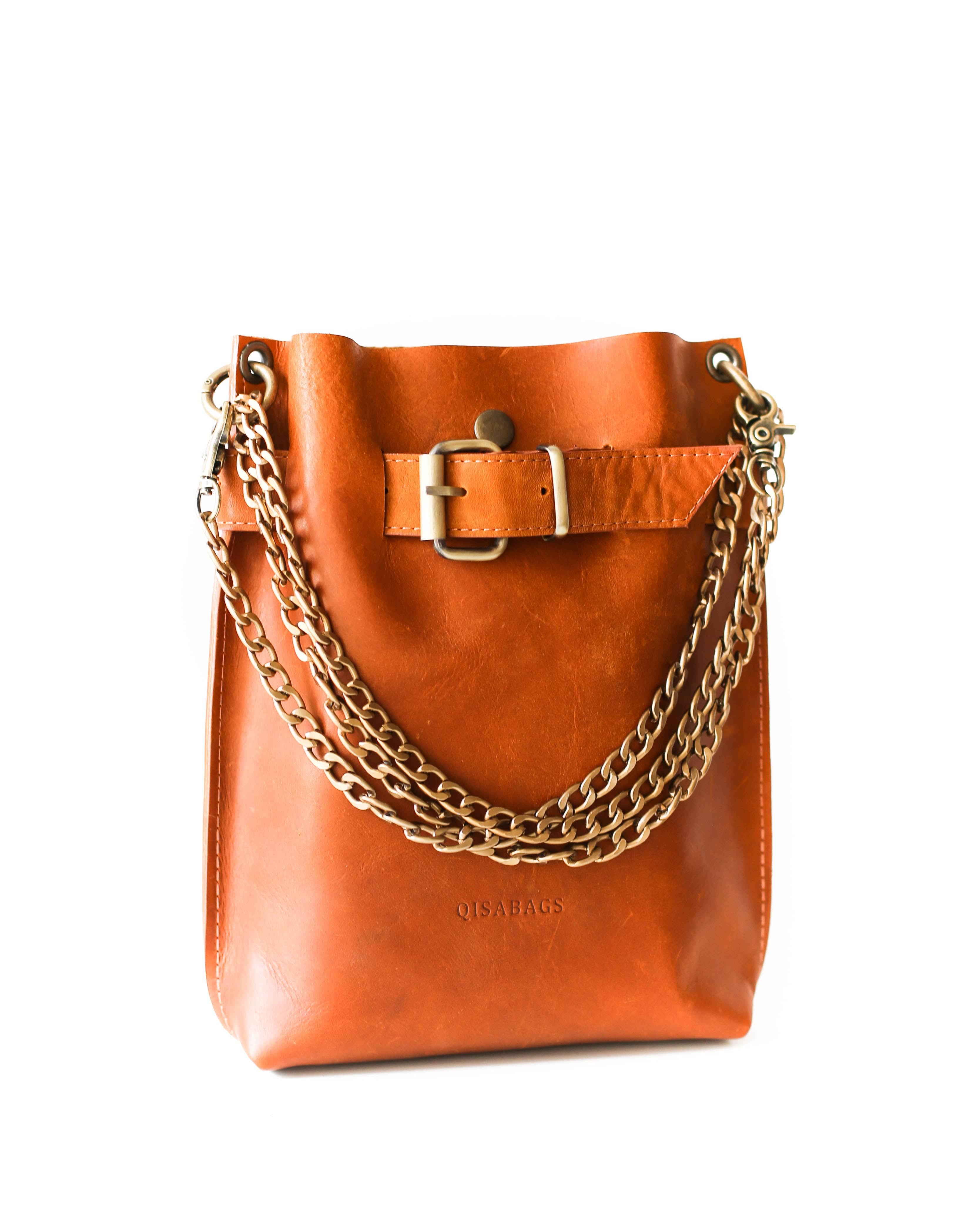 Chain Leather Pouch