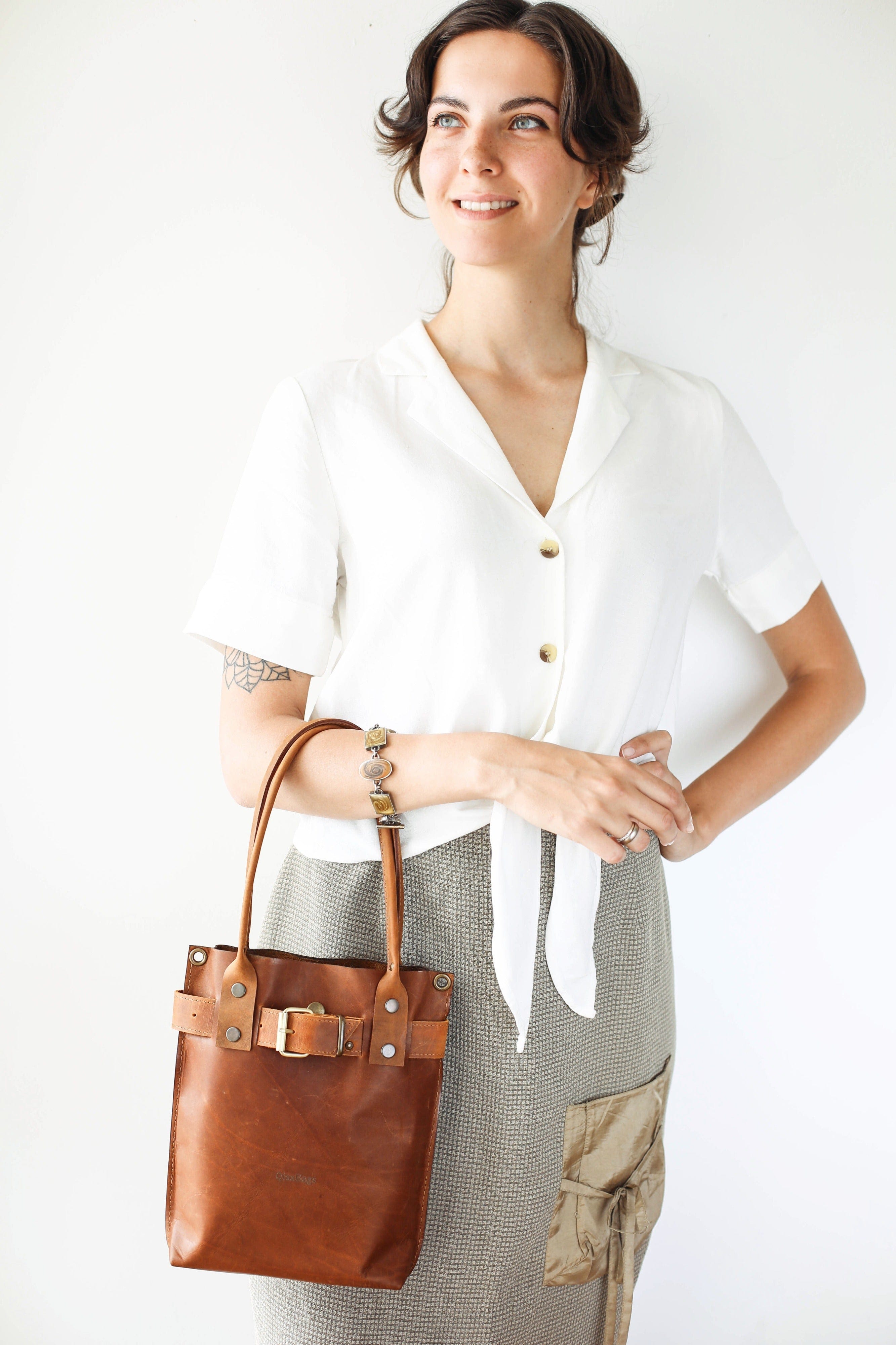 Trendy leather bag