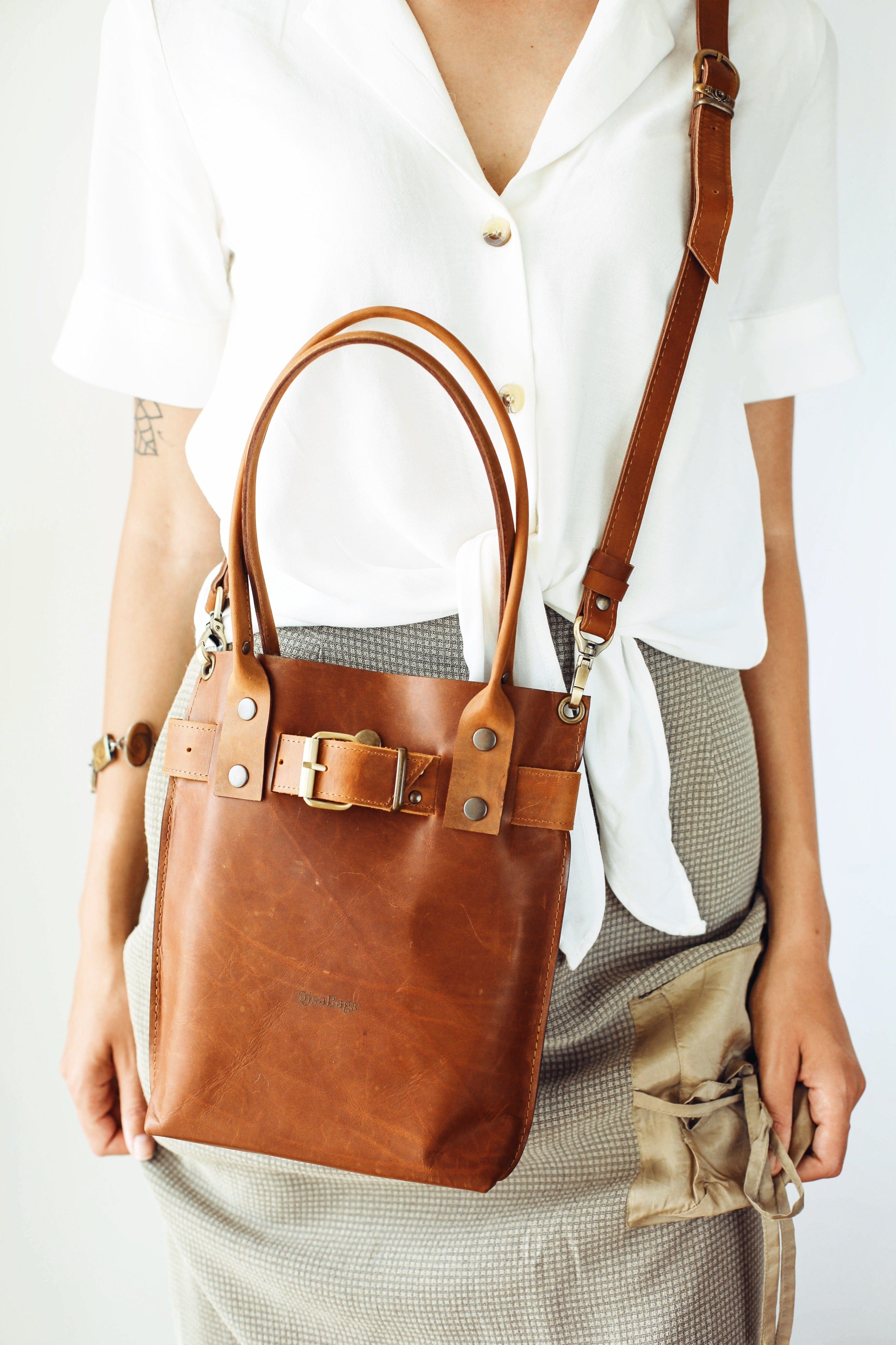 Brown Leather Crossbody Purse