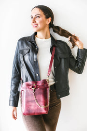 genuine leather crossbody bag