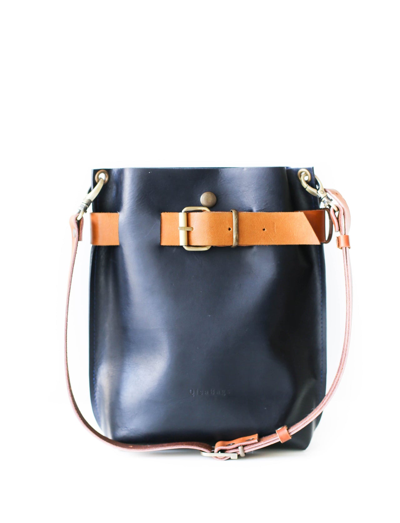 Small Dark Blue Leather Bag