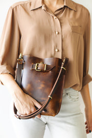 leather brown purses