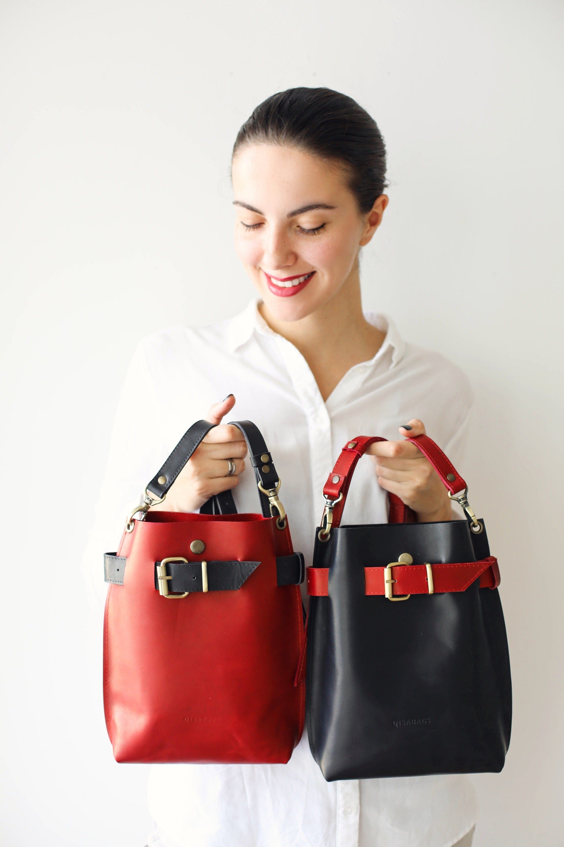 Colorful Leather Bags for women