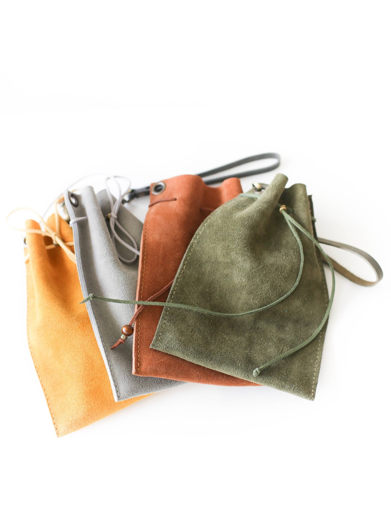 Handmade small leather pouches