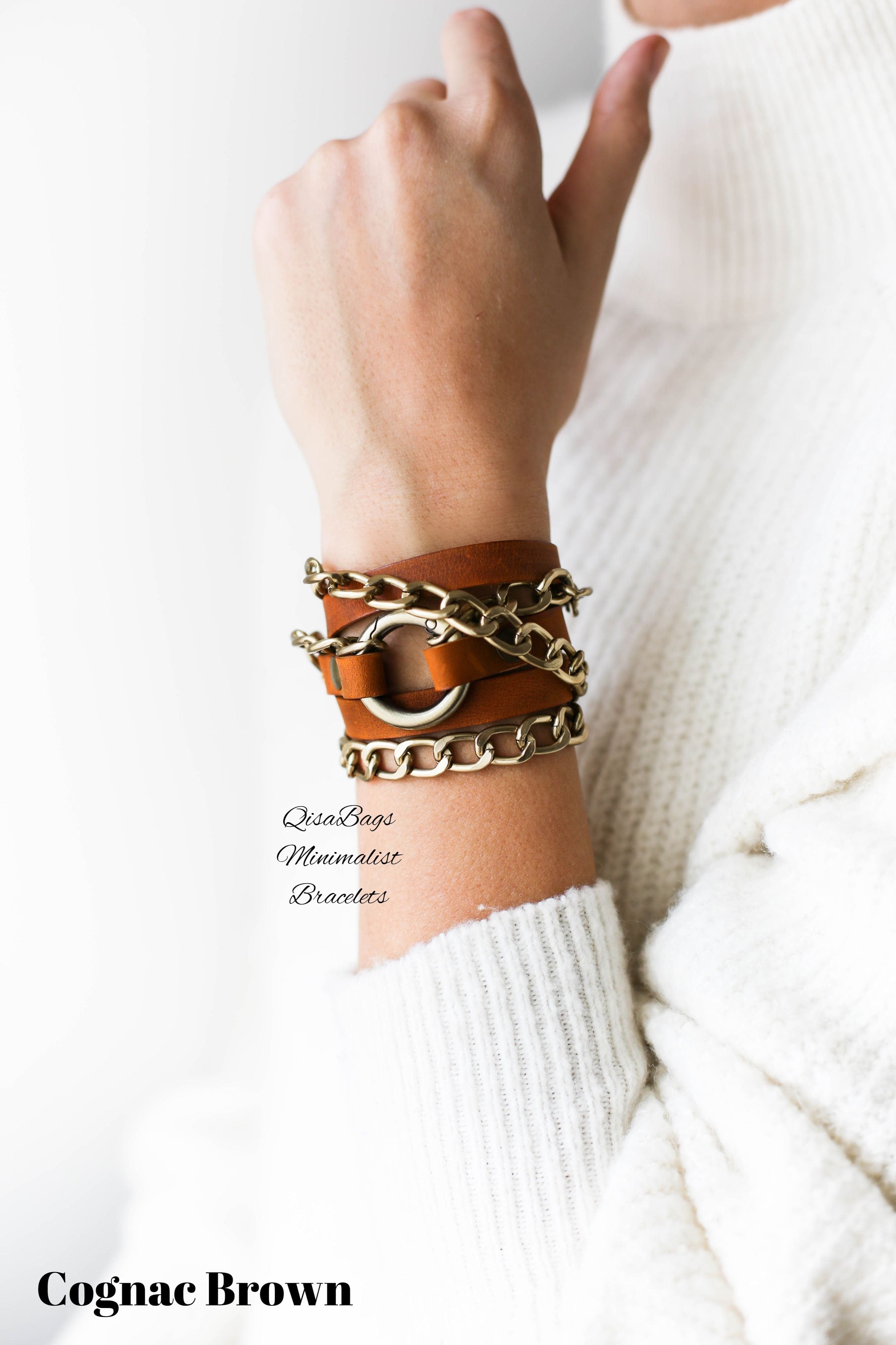 Designer Leather Bracelet, Handmade Leather Bracelet, Leather Wrap Bracelet