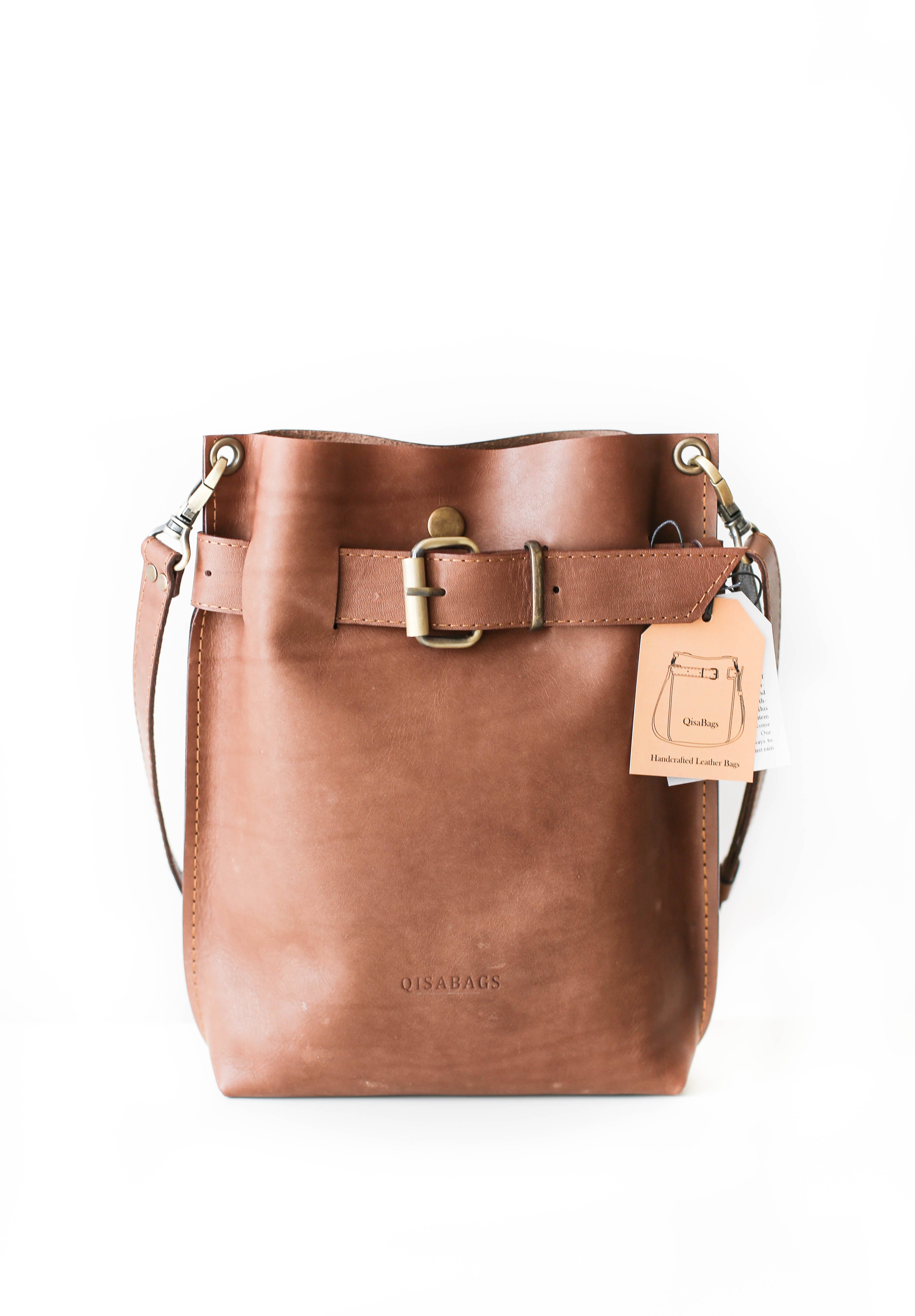 Brown leather bag