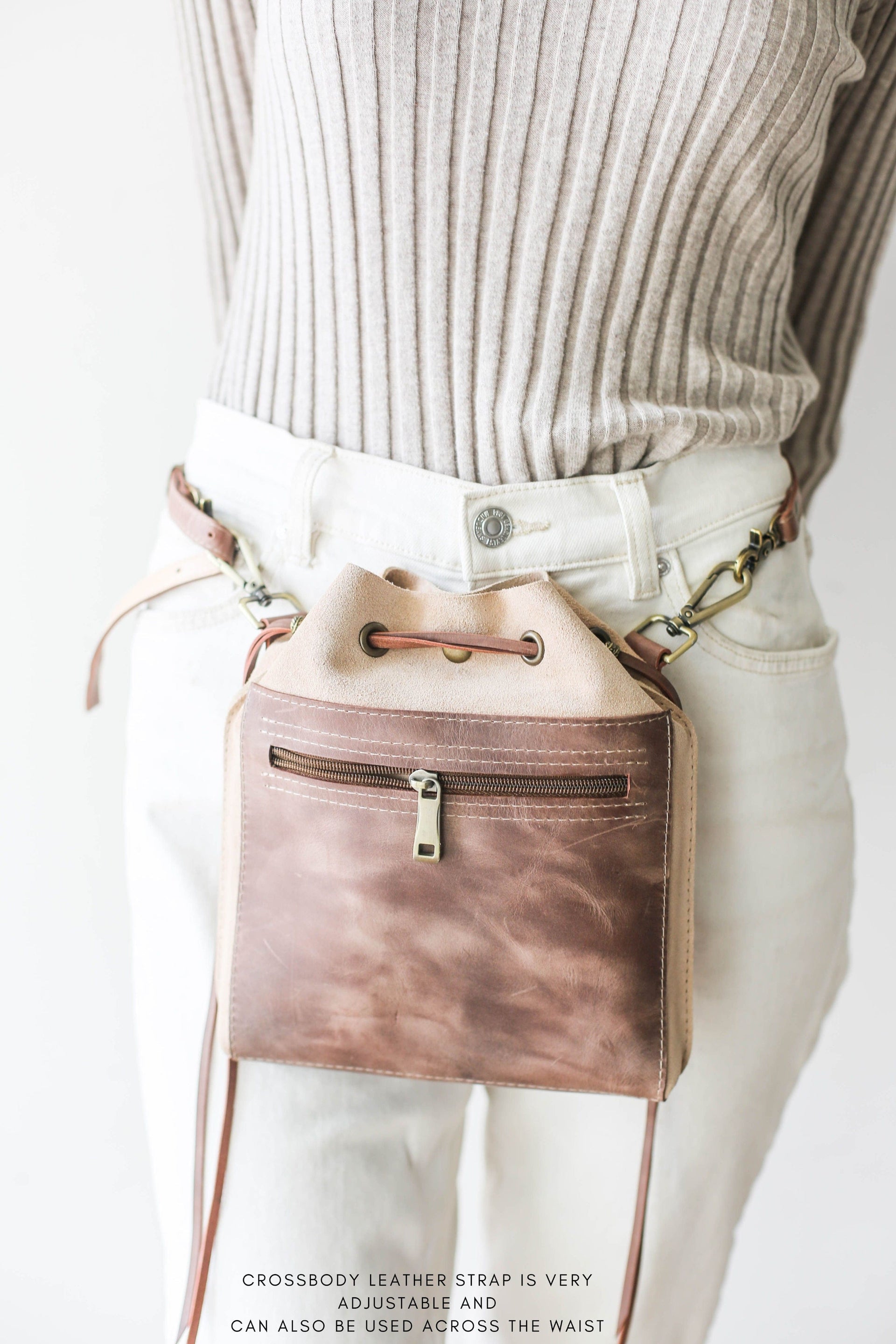 Handmade leather fanny pack