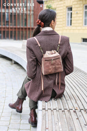 mini leather backpack