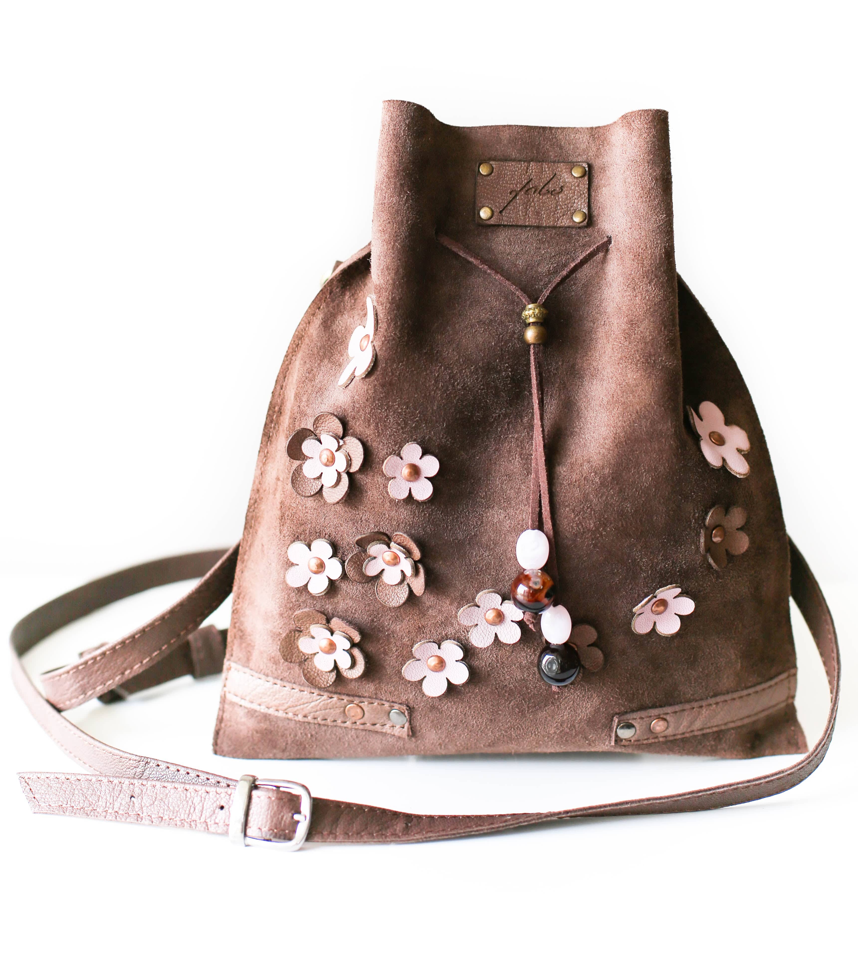 Small Leather Bucket Bag