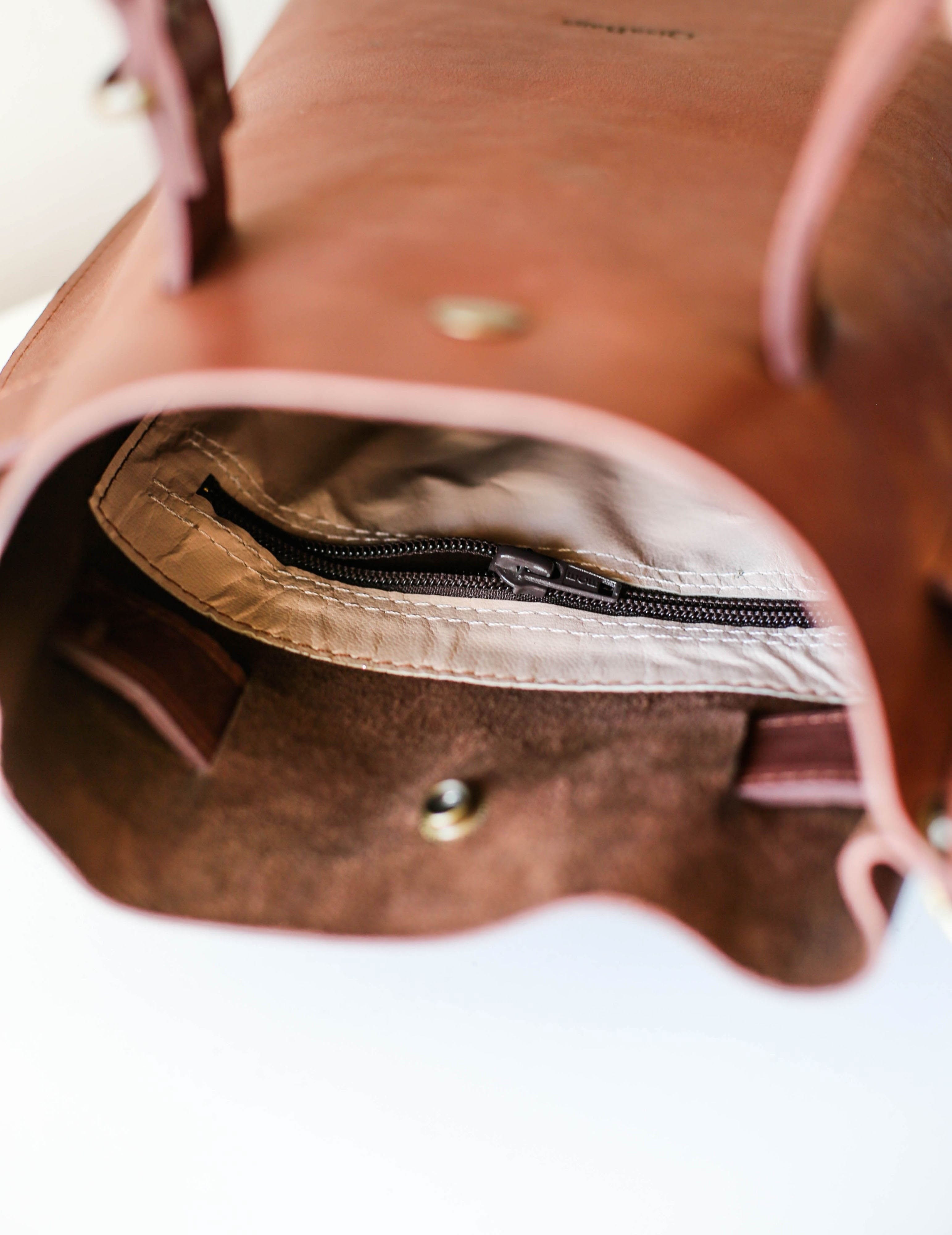 Taupe Leather Bag