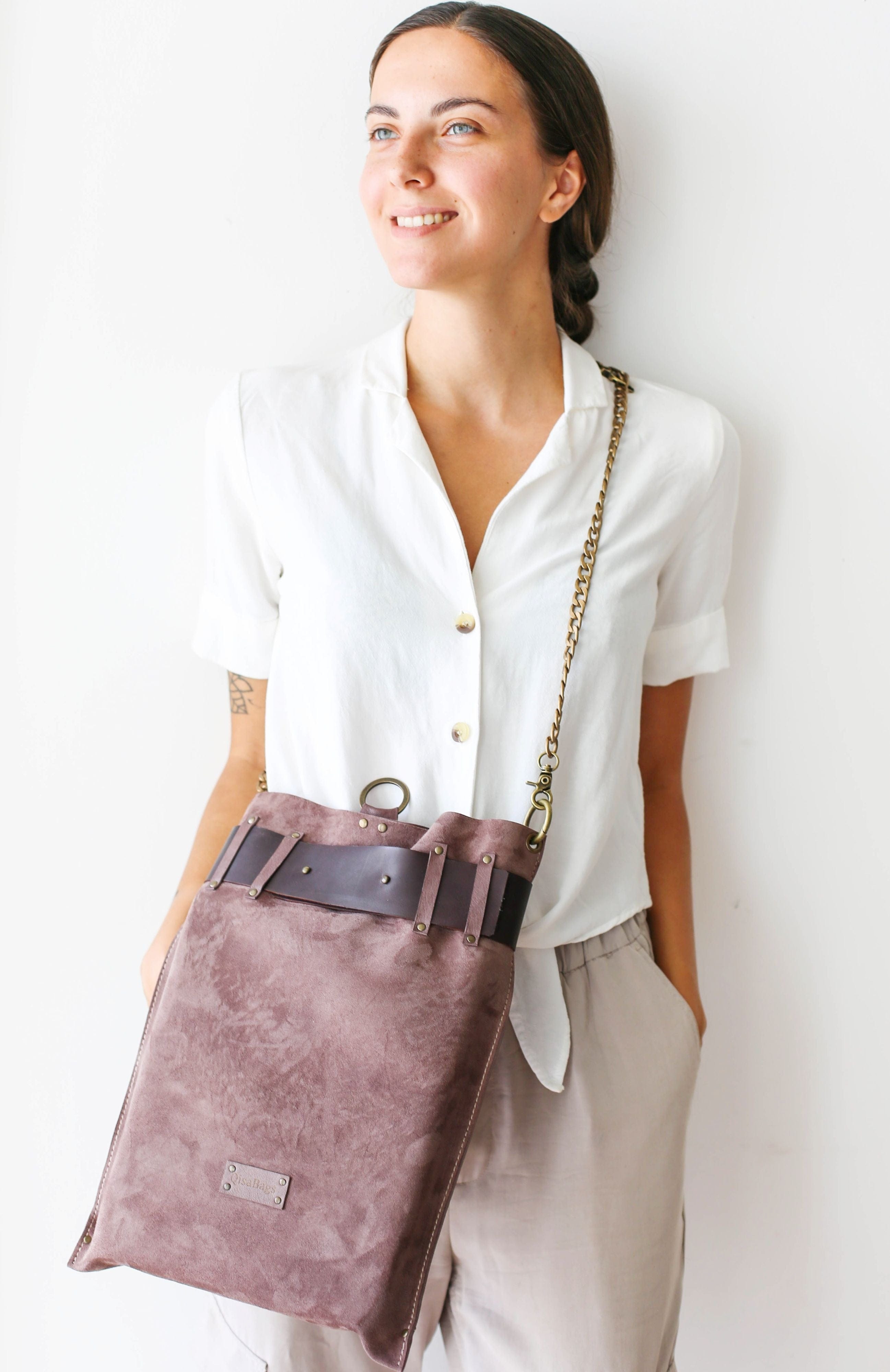 Leather crossbody bag