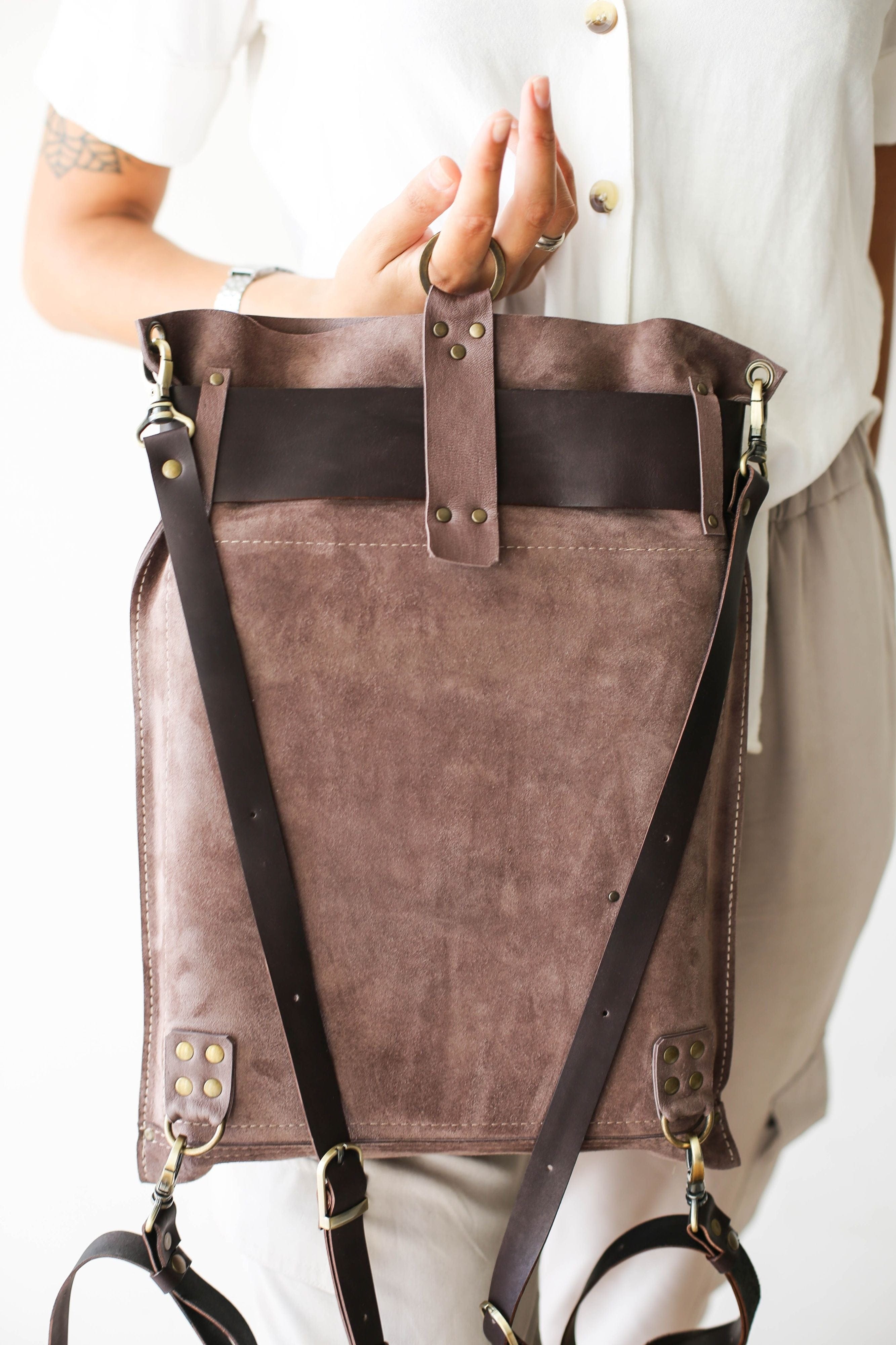 leather backpack purses