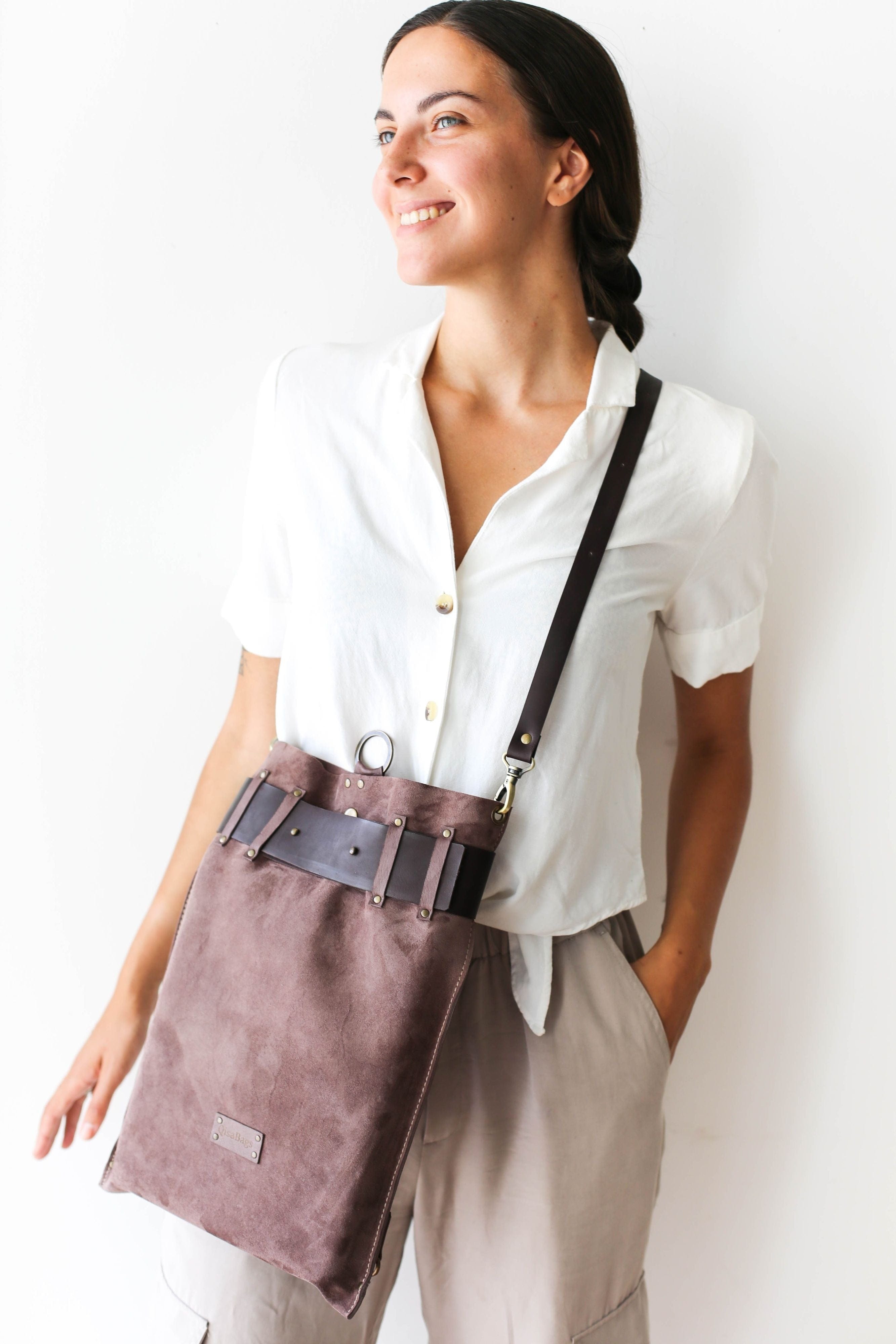 Suede Cross body bag