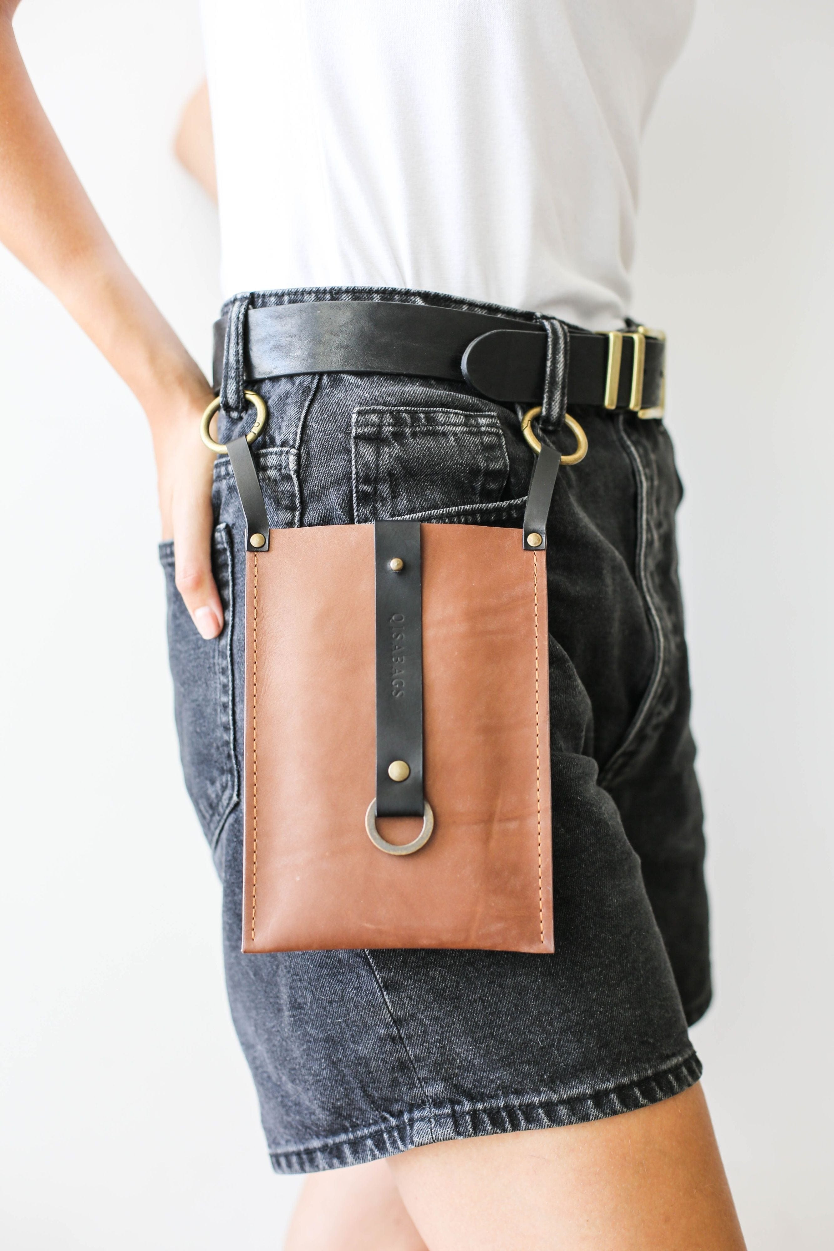 Leather phone bag