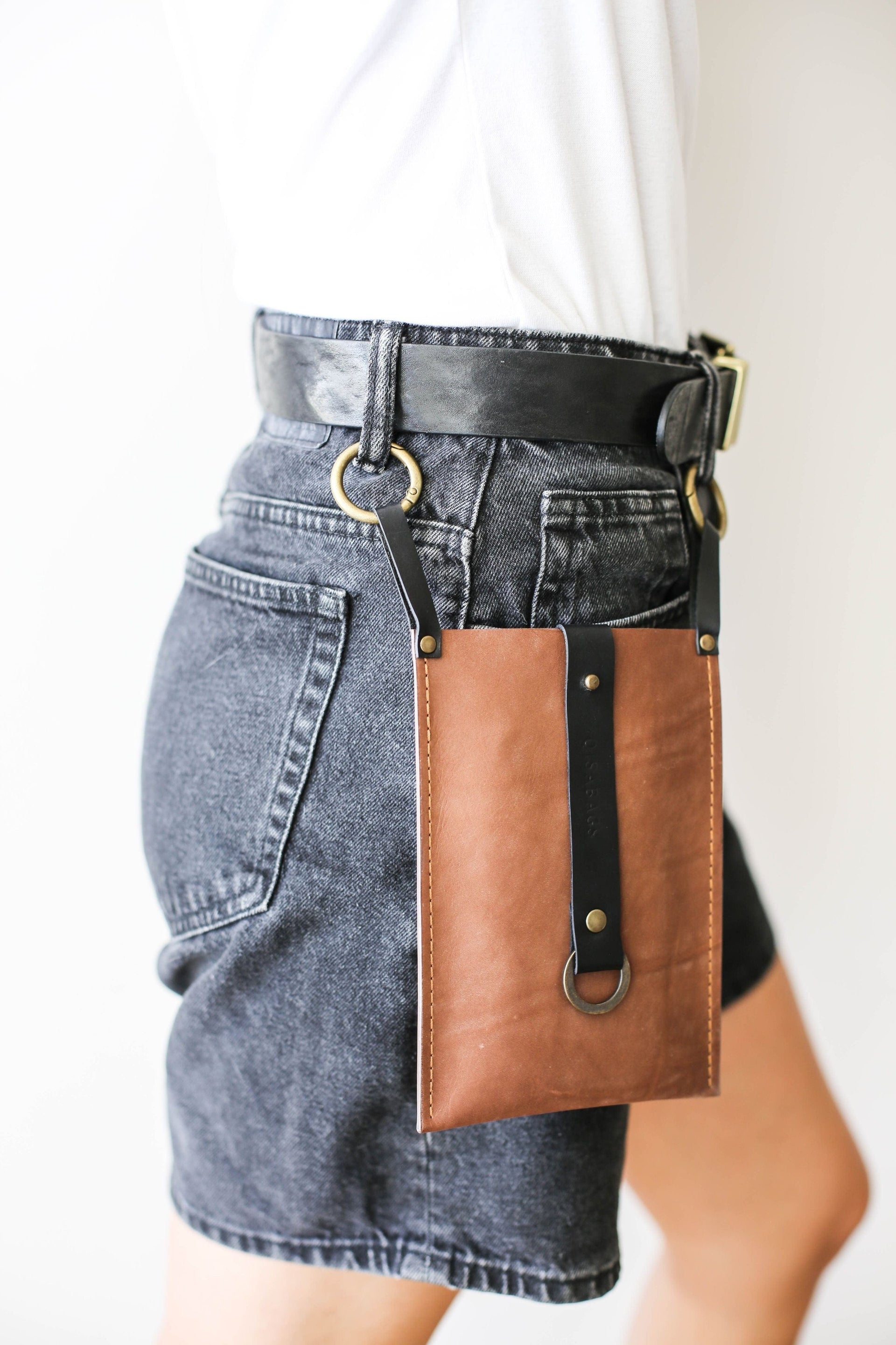 Handmade leather waist bag