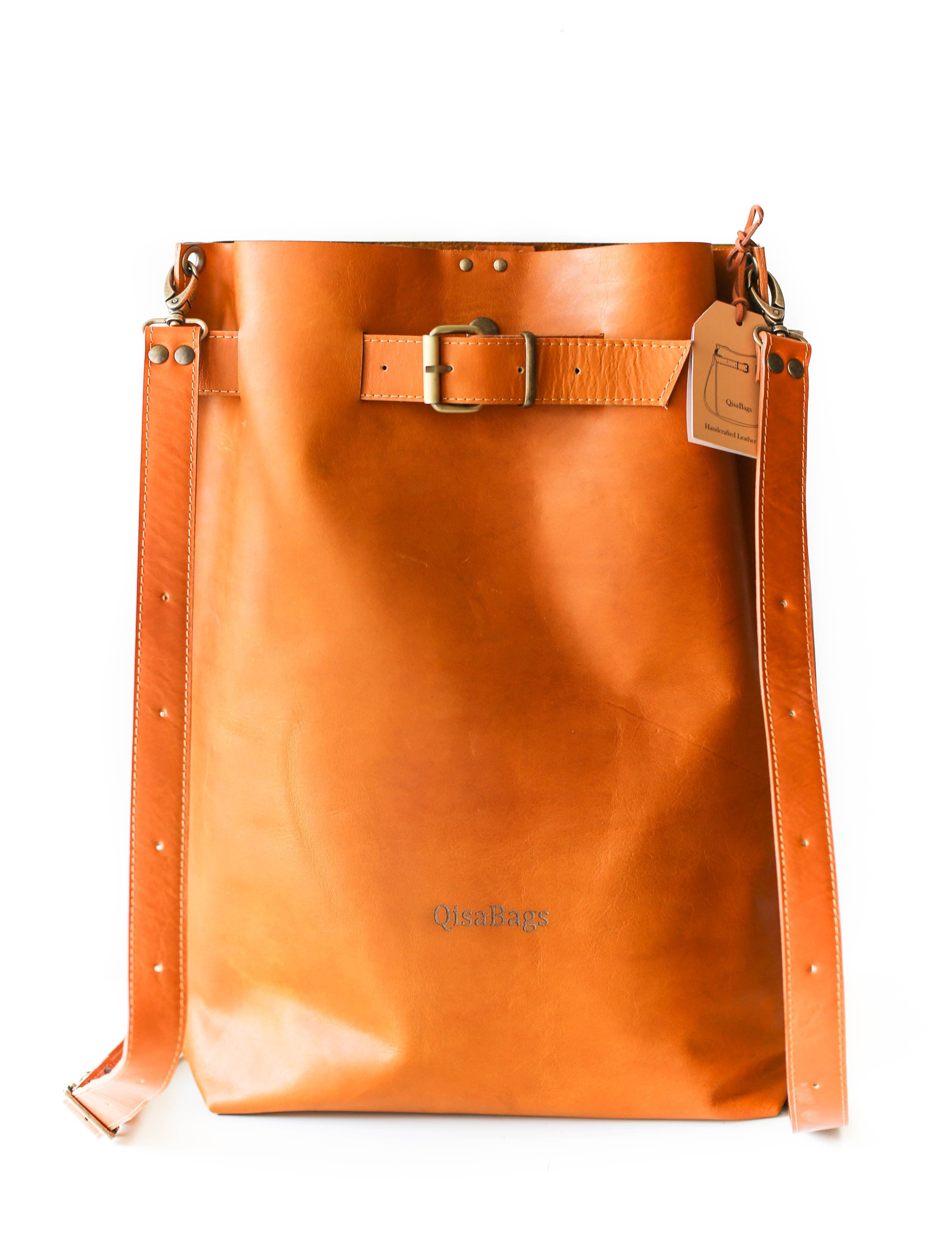 Leather rucksack women