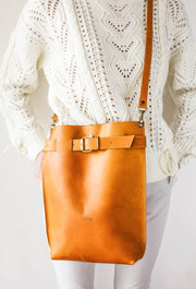 yellow leather crossbody bag for women
