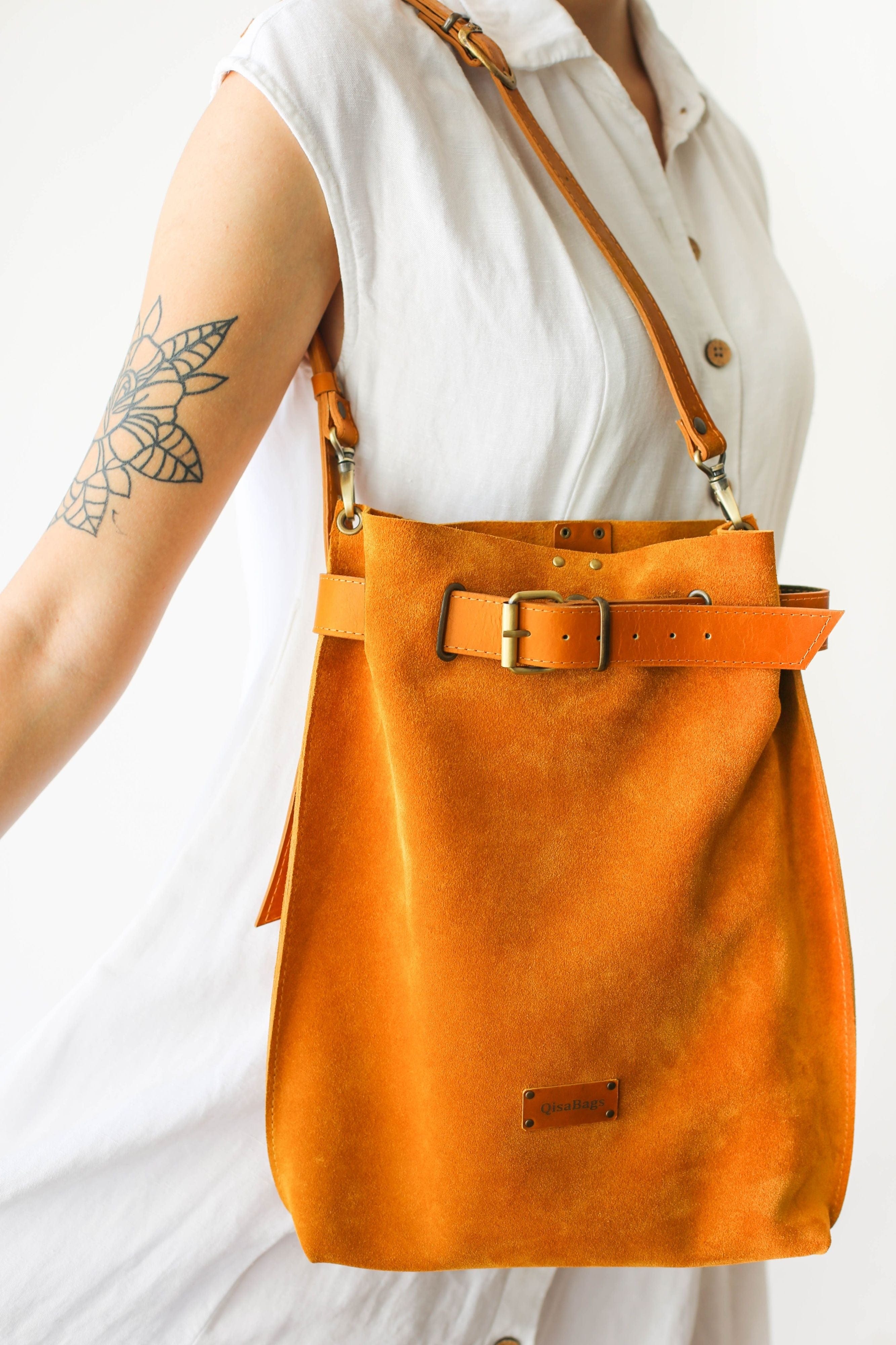 Suede Cross Body Bag